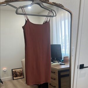 Brown bodycon mini